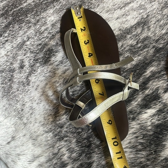 J. Crew Made in Italy Silver Gladiator Sandal - Picture 11 of 11